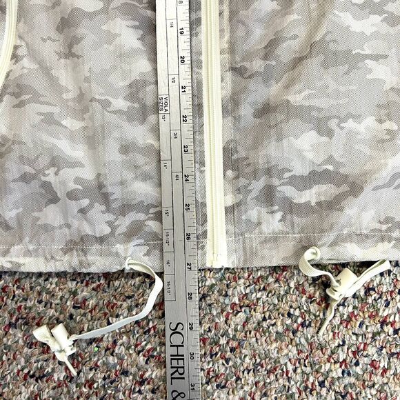 Zyia Active Sage Gray Camo Print Lightweight Hooded Active Zip Up Jacket Size XL - Picture 15 of 15